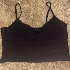 PacSun crop black cami
